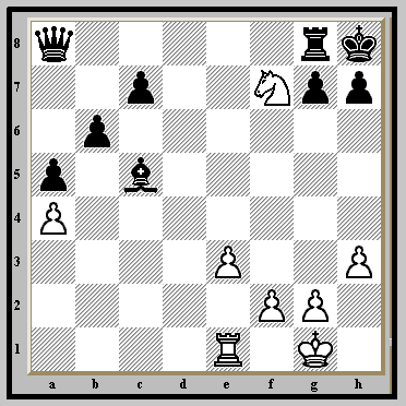  "AHHHHHH!!!!"  yells  Black.  "Why do I always find a way to lose?"  Black runs screaming from the tournament hall, tearing out his hair and promising himself to never fall into a smothered mate again!   :)    